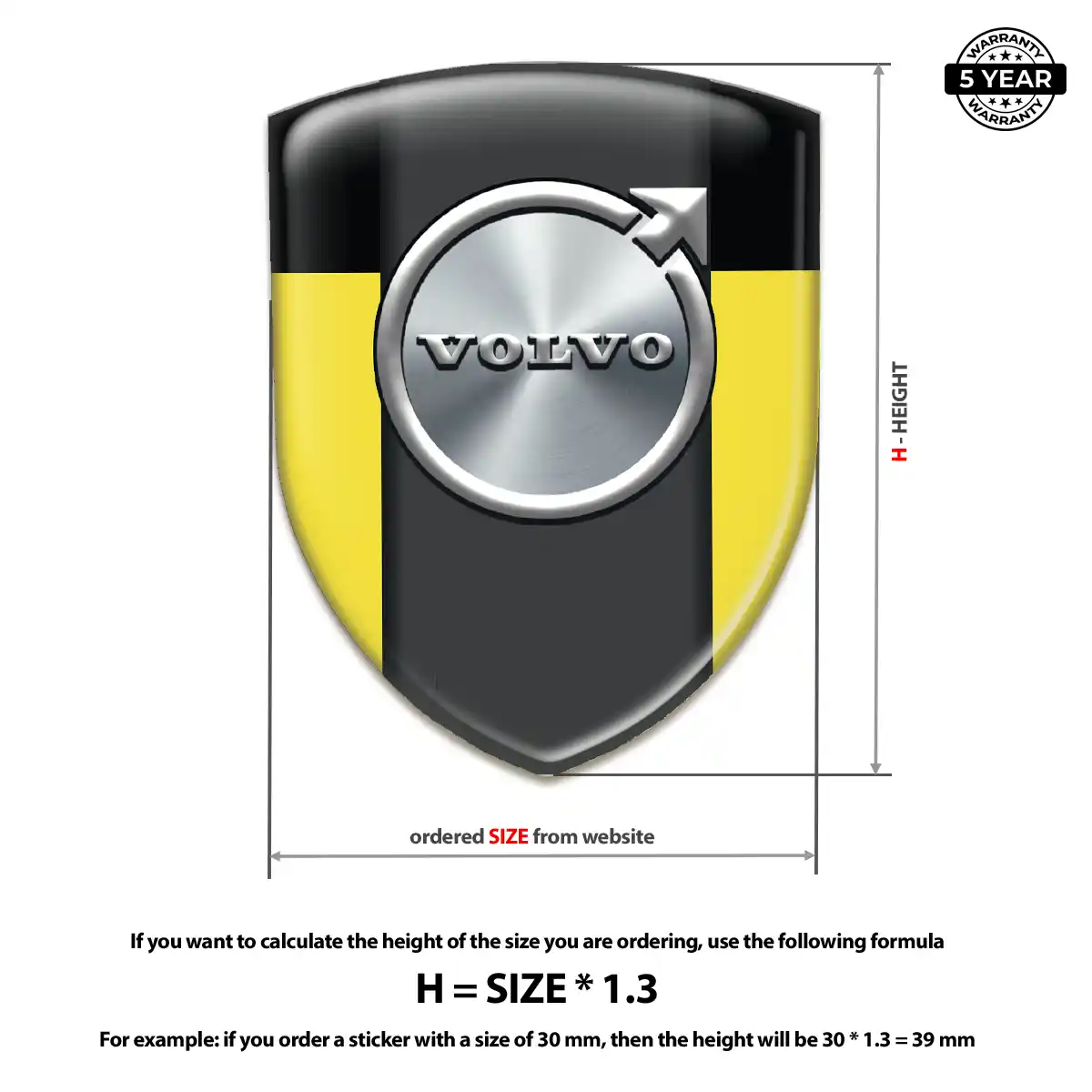 Volvo Domed Logo Sticker Superior Craft