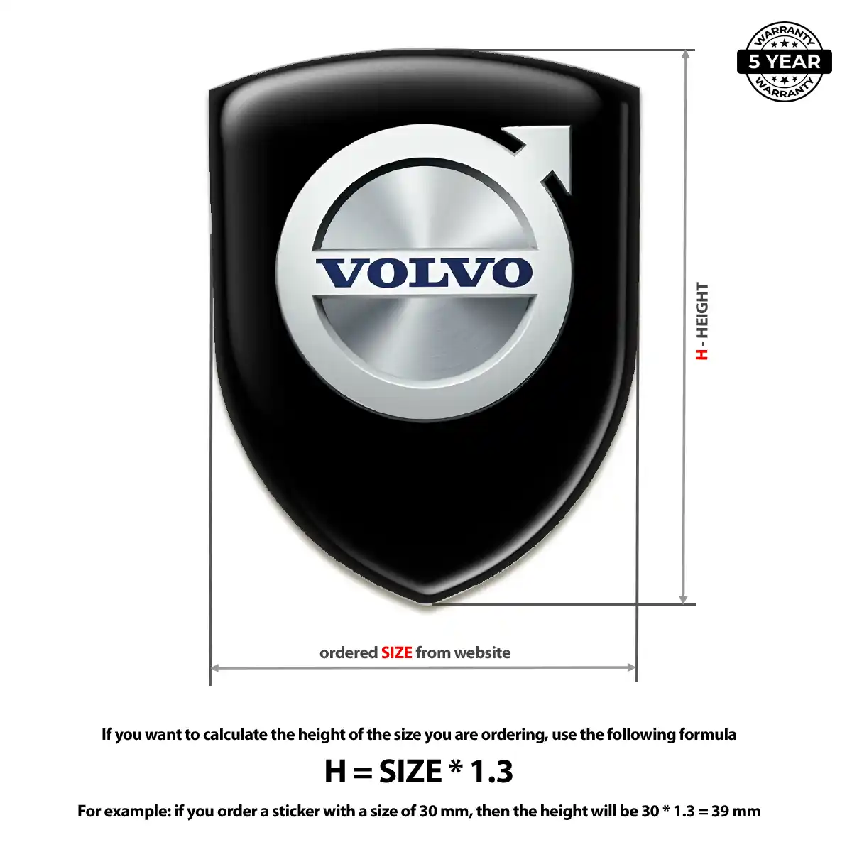 Volvo Emblem Badge Cabin Style