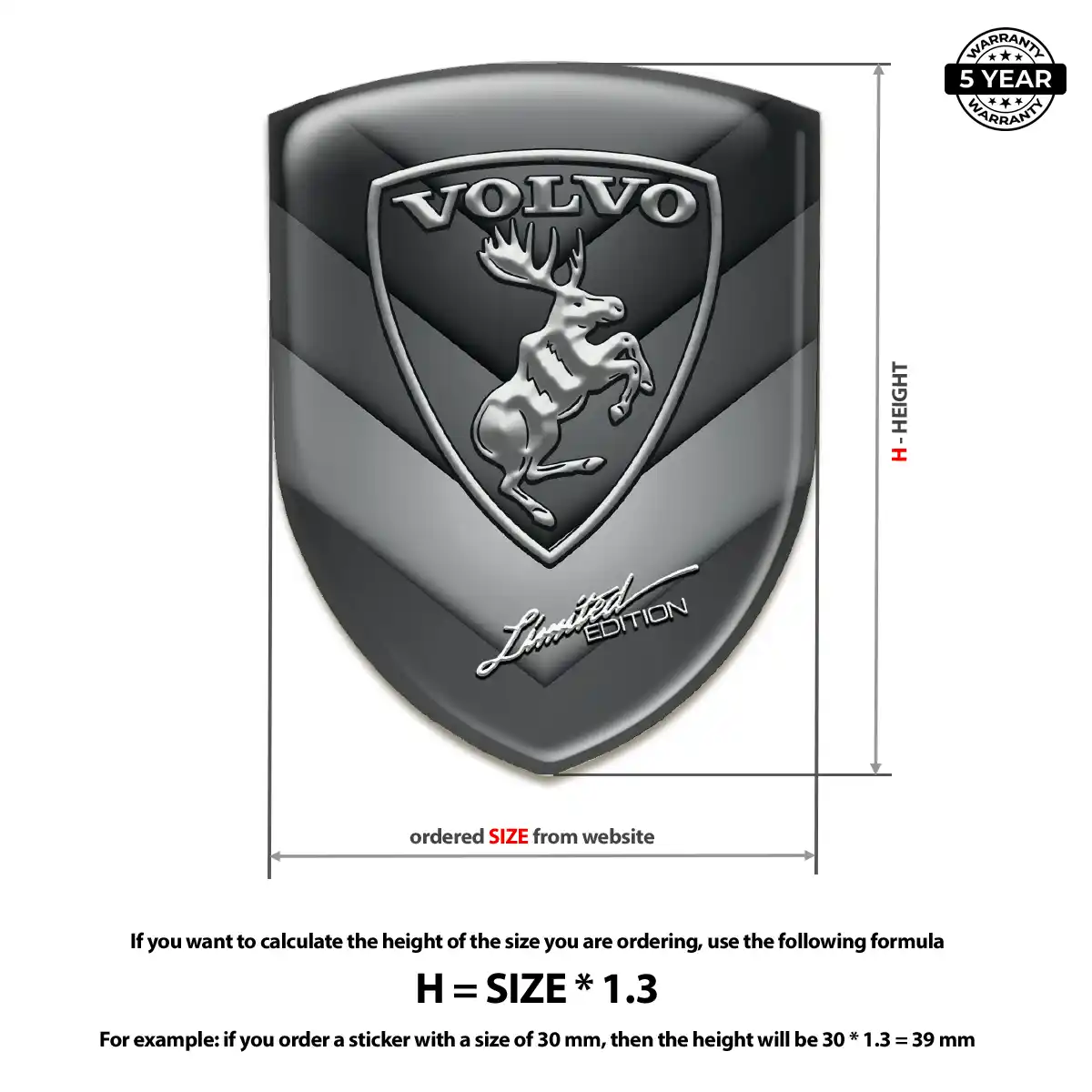 Volvo Emblem Badge Exterior Luxe