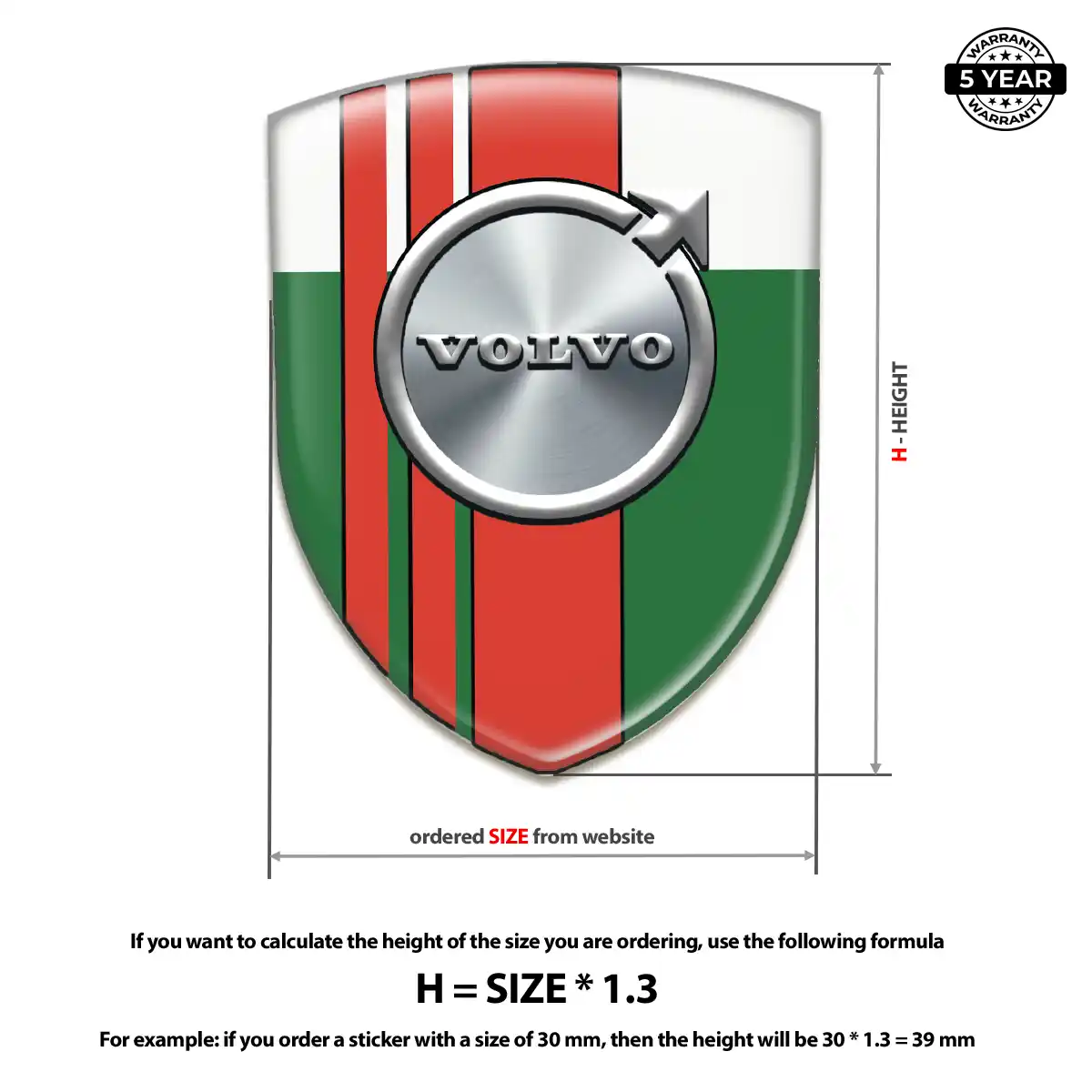 Volvo Emblem Badge Logo Cabin Style