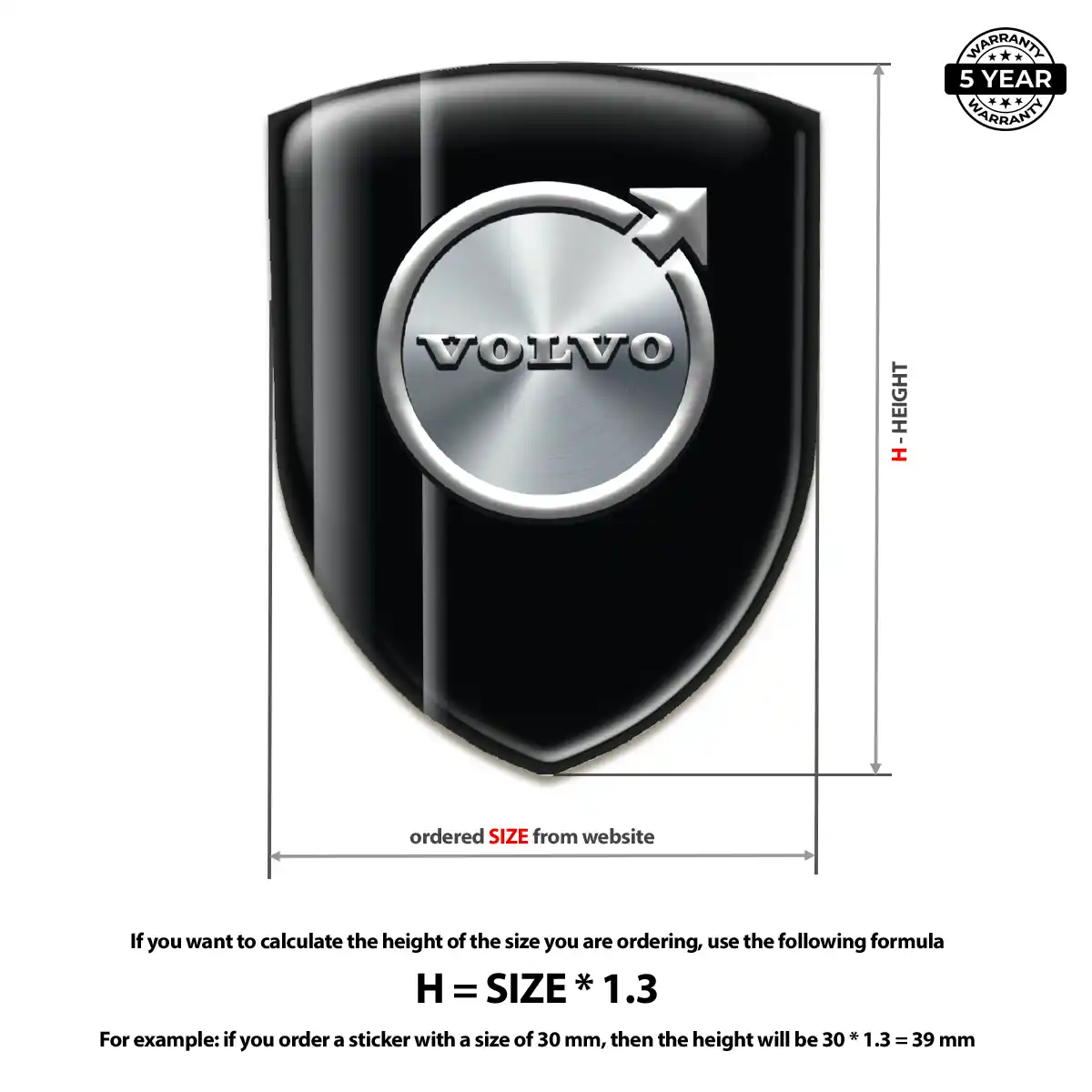Volvo Emblem Badge Logo Deluxe Edition