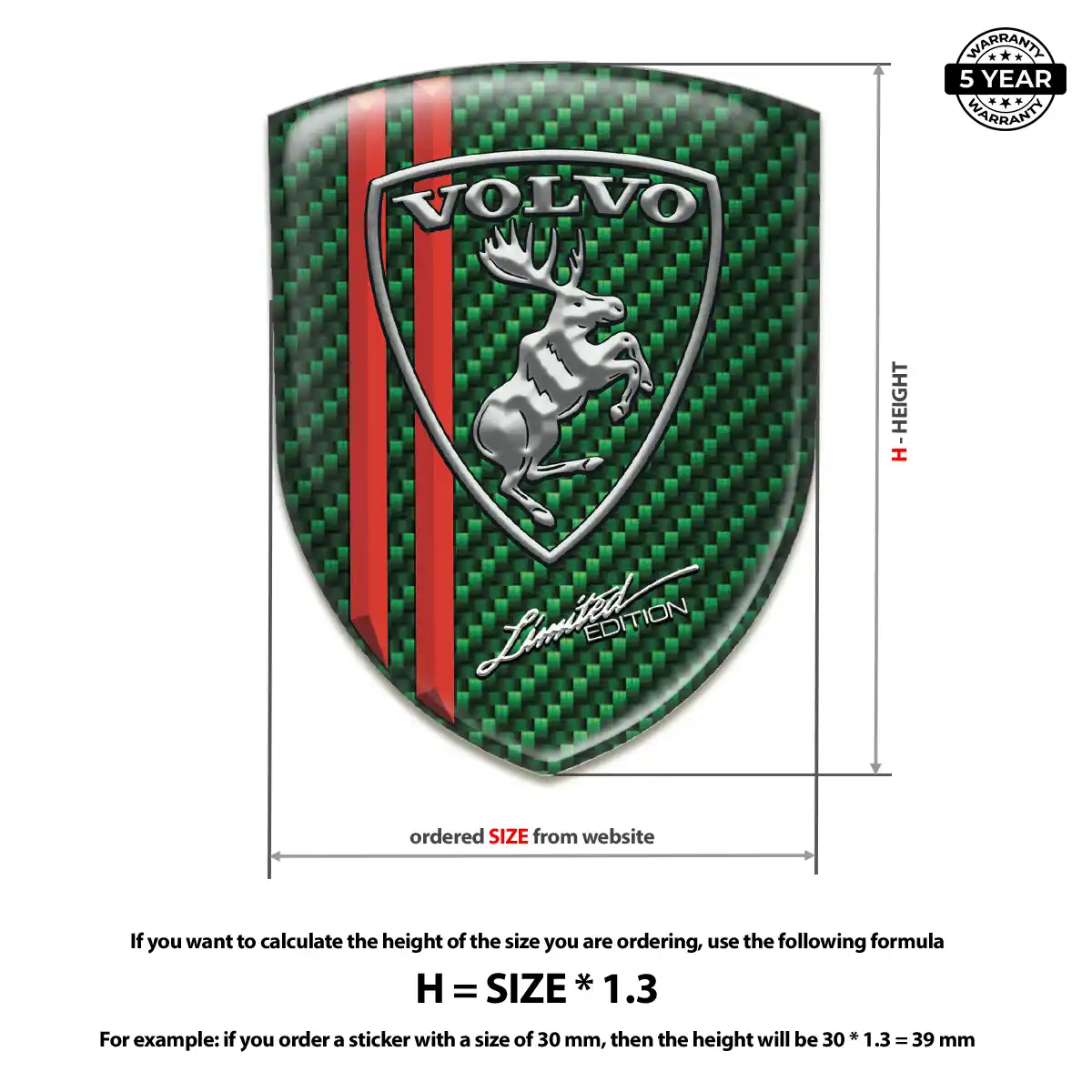Volvo Emblem Badge Logo Elite Edition