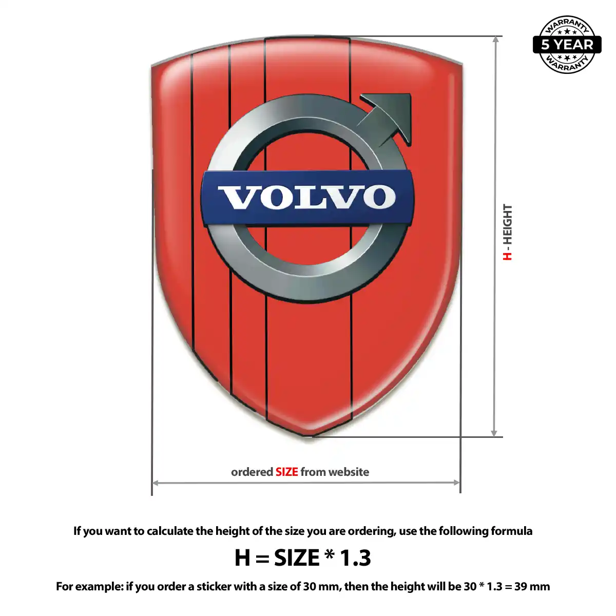 Volvo Emblem Badge Logo Prestige Line