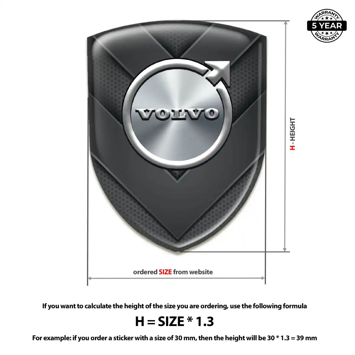 Volvo Emblem Badge Logo Prime Quality