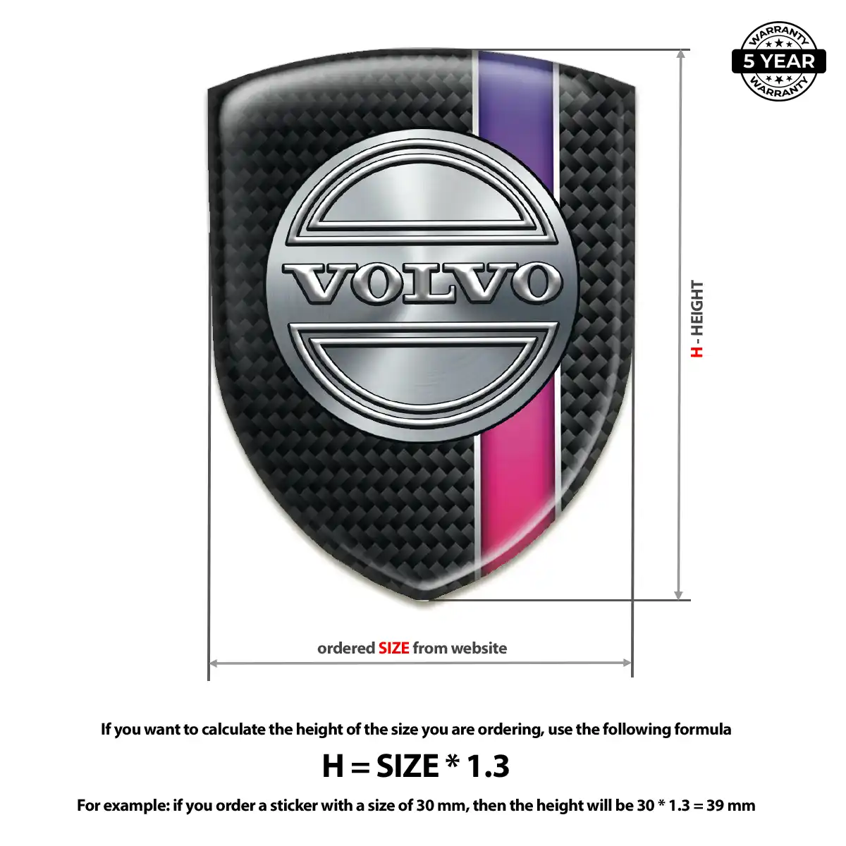 Volvo Emblem Badge Logo Resin Elite
