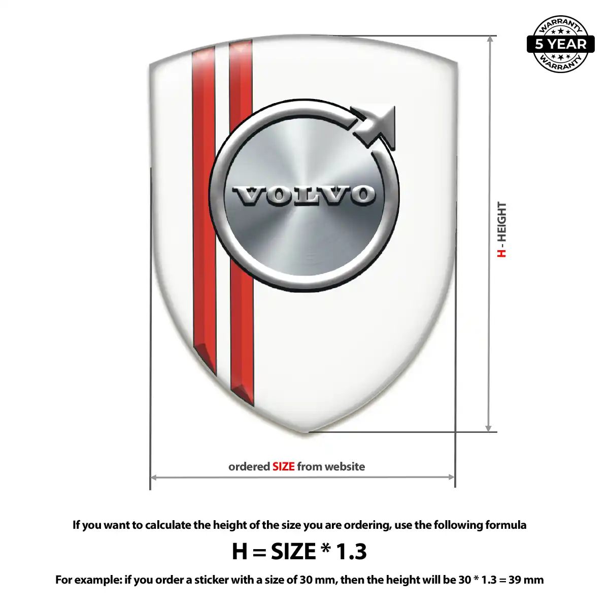 Volvo Emblem Badge Logo Superior Craft