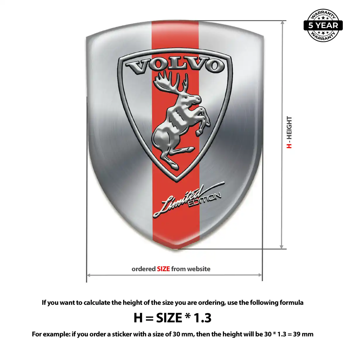 Volvo Emblem Badge Noble Edition