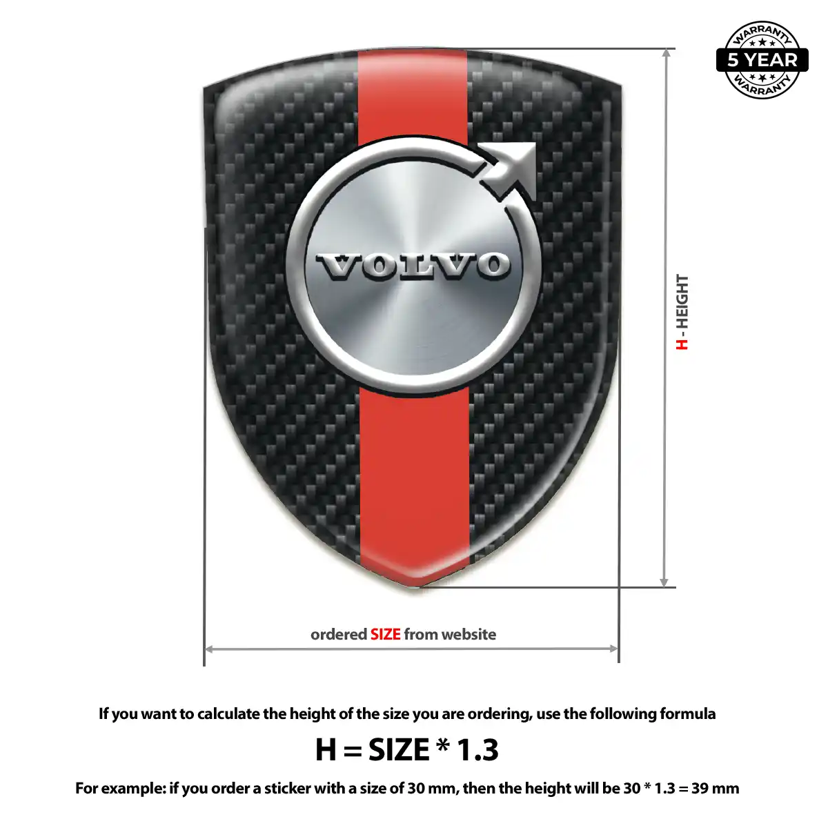 Volvo Emblem Badge Outer Style