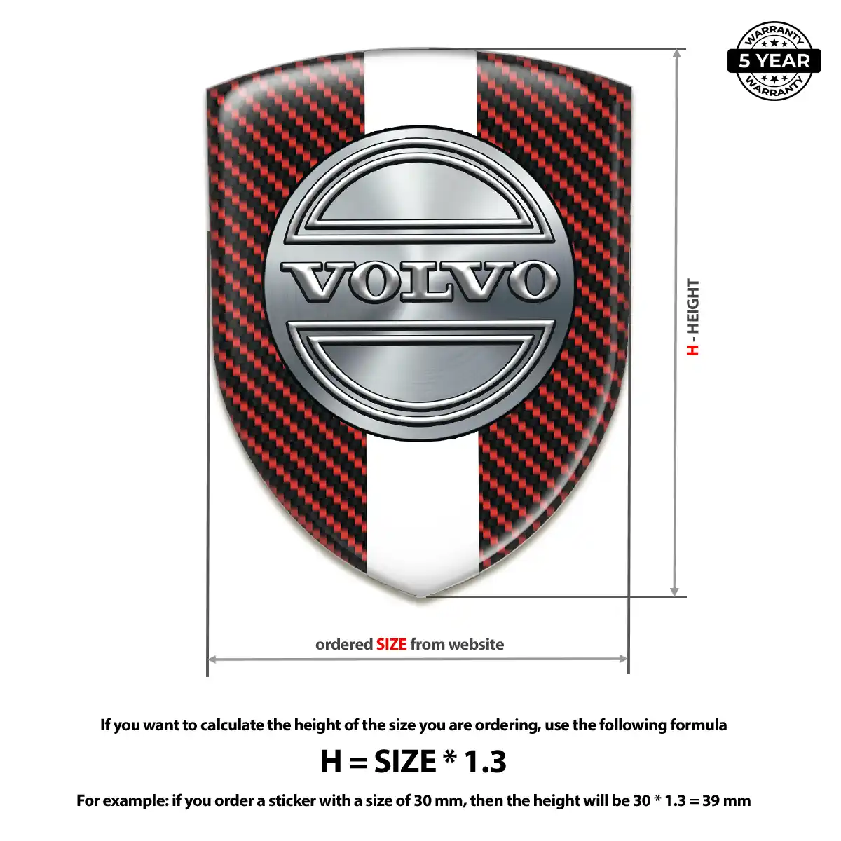 Volvo Emblem Badge Resin Elite