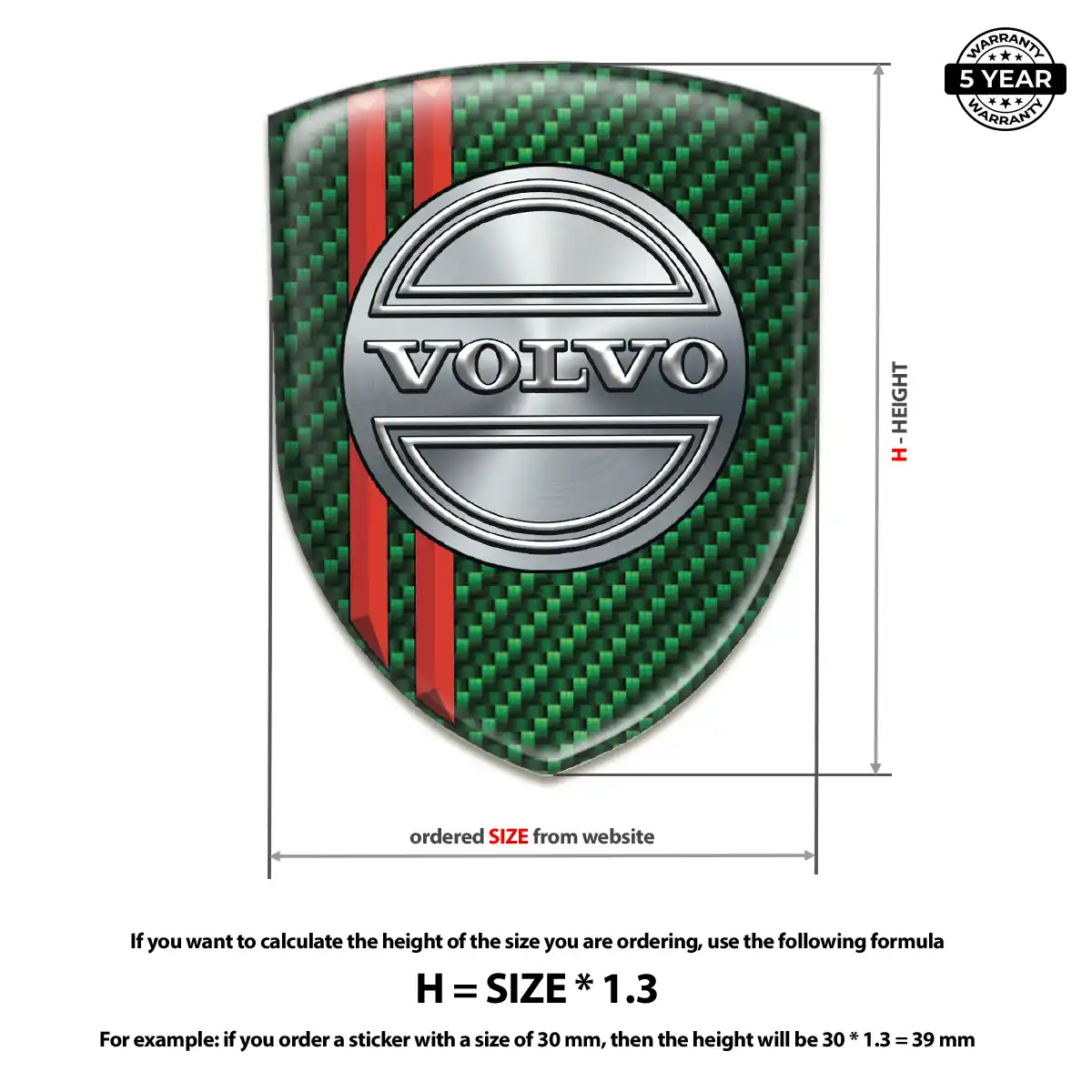 Volvo Emblem Badge Signature Grade
