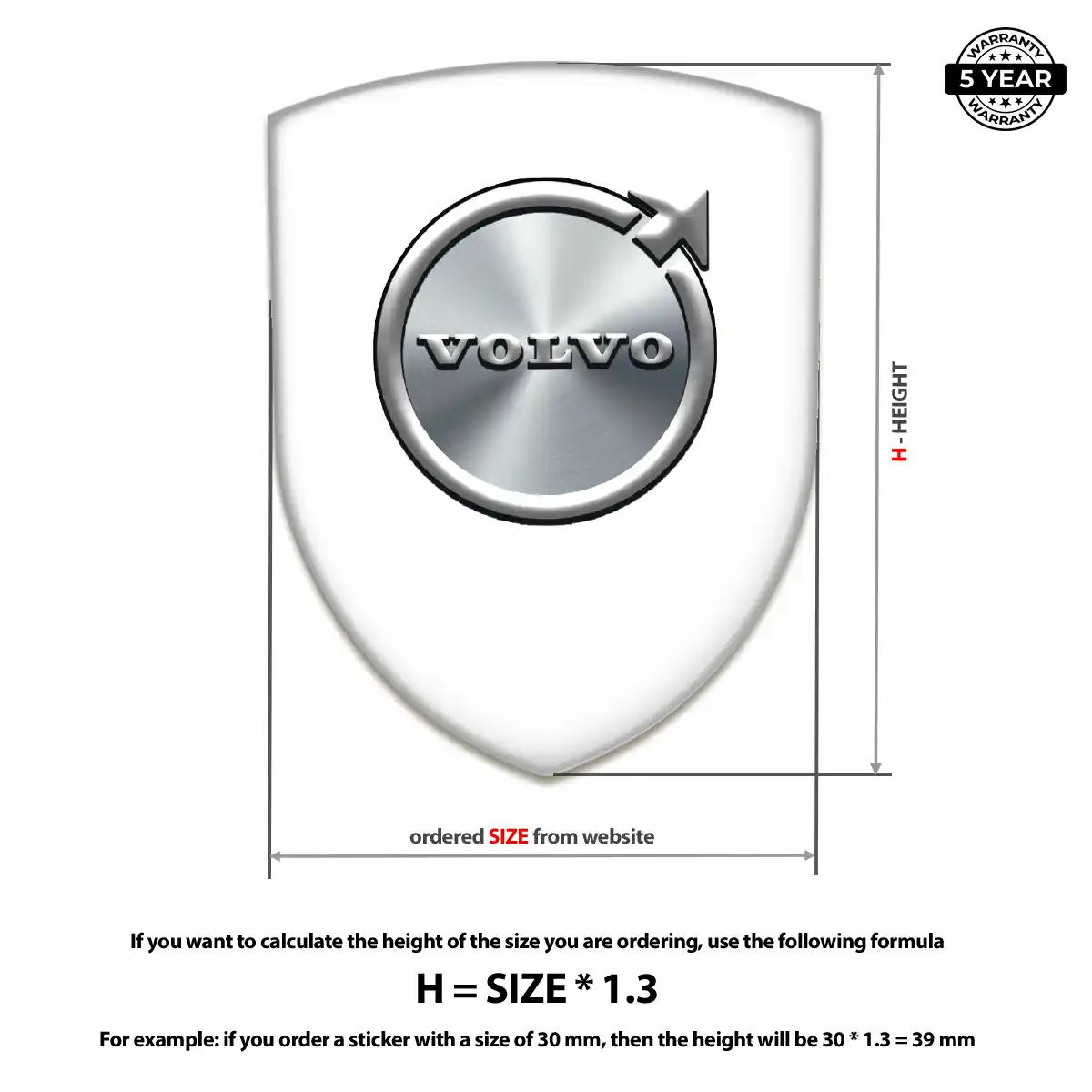 Volvo Emblem Crest Elite Finish