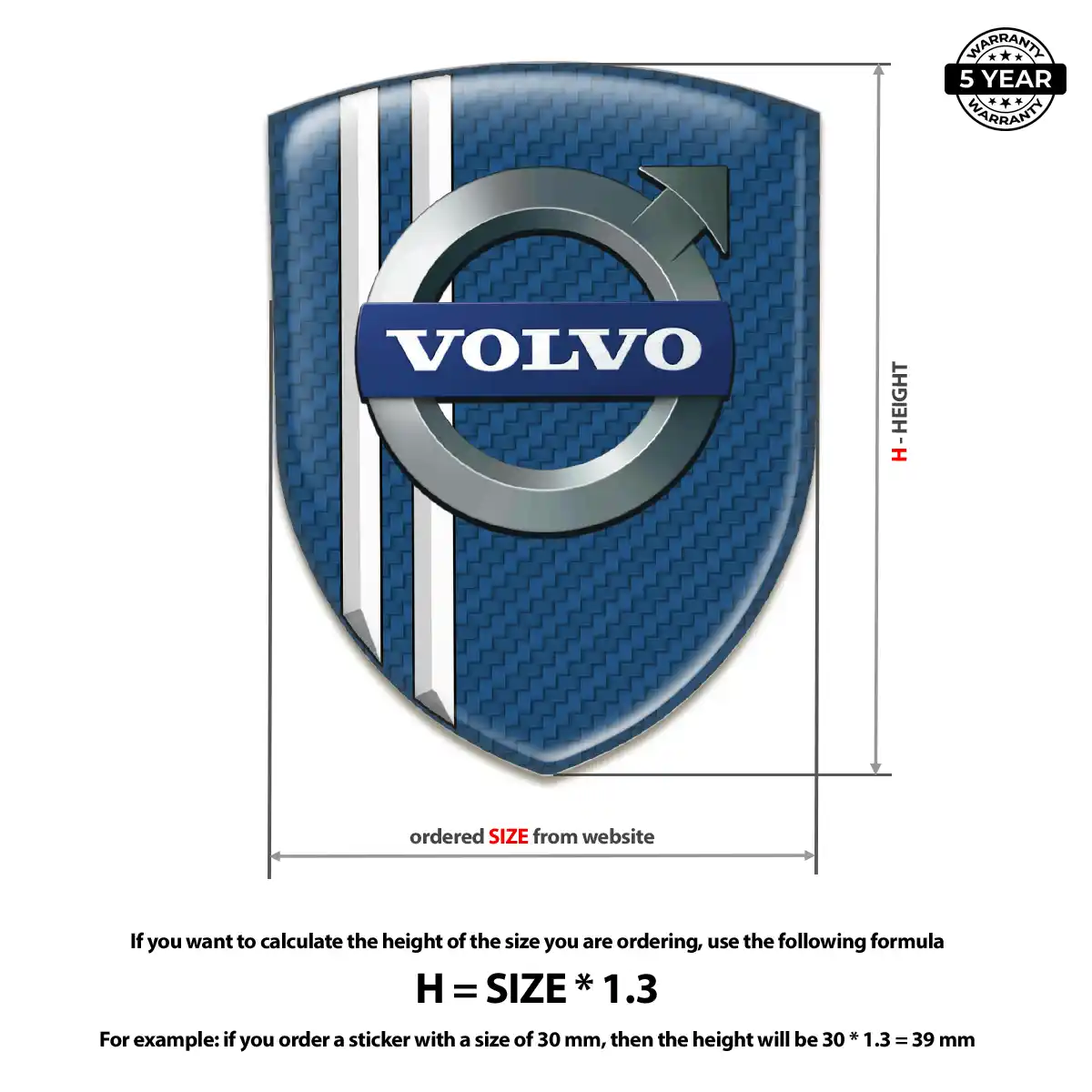 Volvo Emblem Crest Outer Style