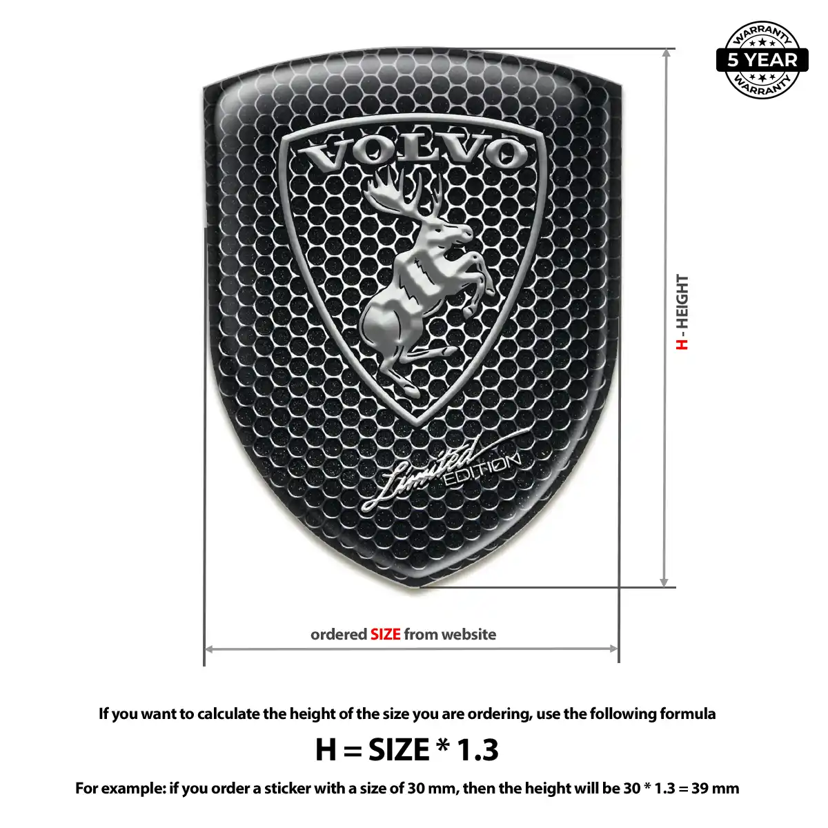 Volvo Emblem Crest Resin Elite