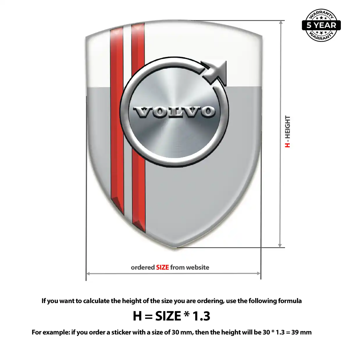Volvo Emblem Crest Resin Luxe