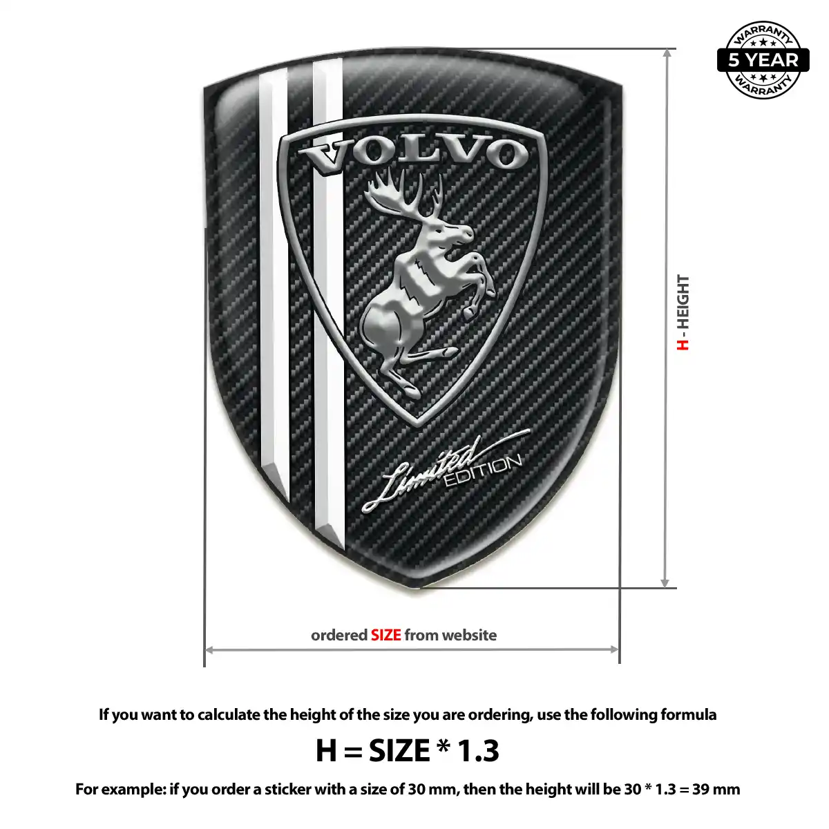 Volvo Emblem Crest Signature Grade