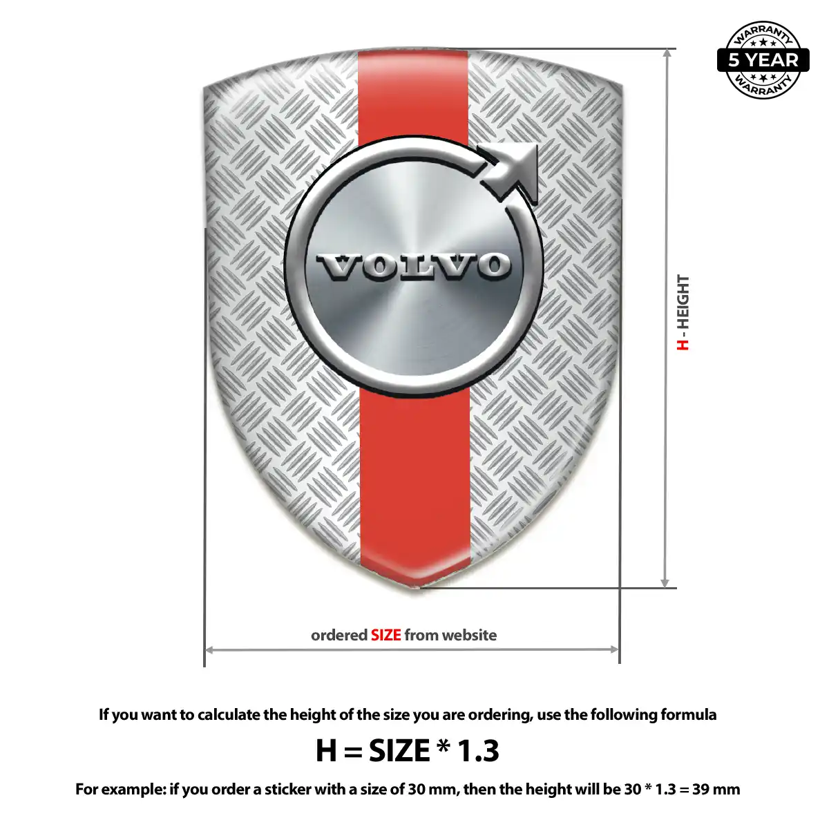 Volvo Emblem Domed Badge Deluxe Edition