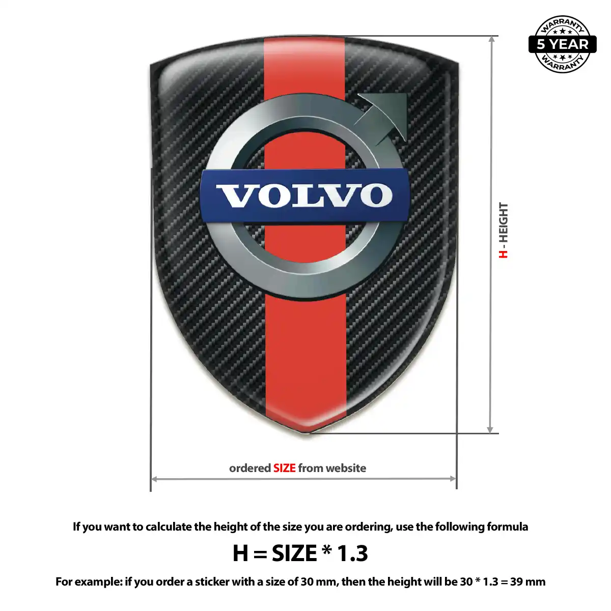 Volvo Emblem Domed Badge Exclusive Series