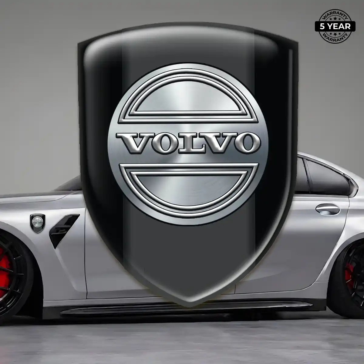 Volvo Emblem Domed Badge Refined Design