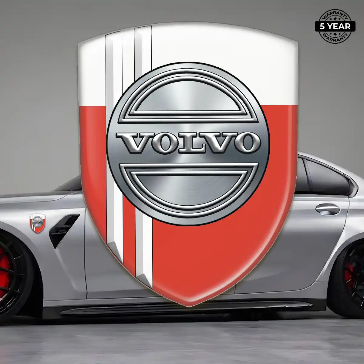 Volvo Emblem Domed Badge Resin Luxe