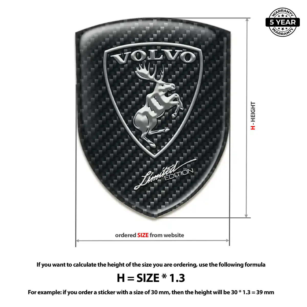 Volvo Emblem Domed Badge Superior Craft