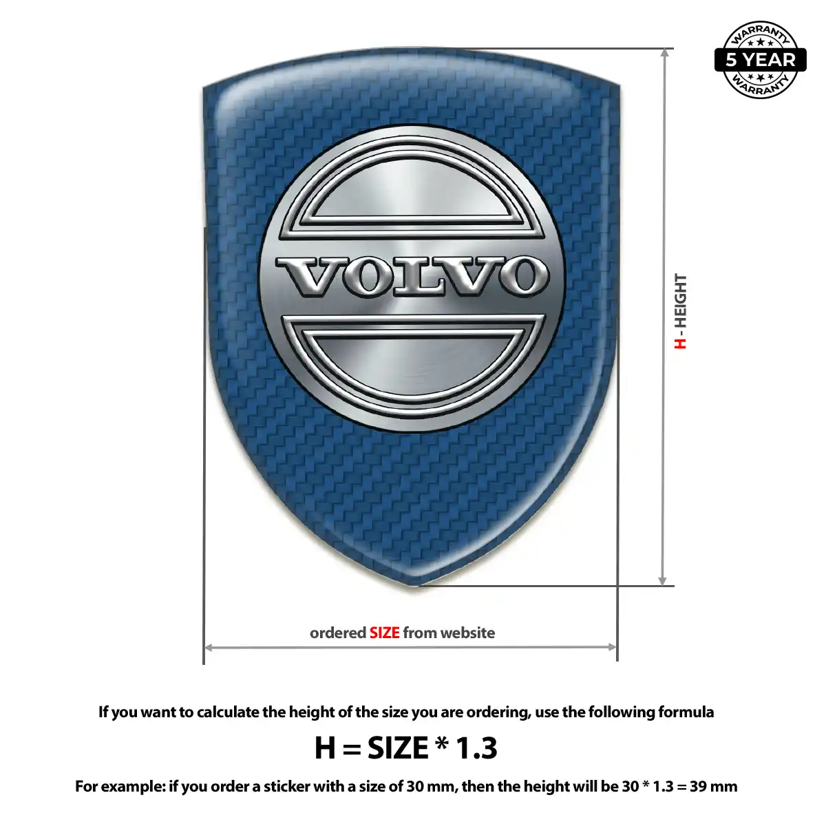 Volvo Emblem Logo Badge Cabin Style