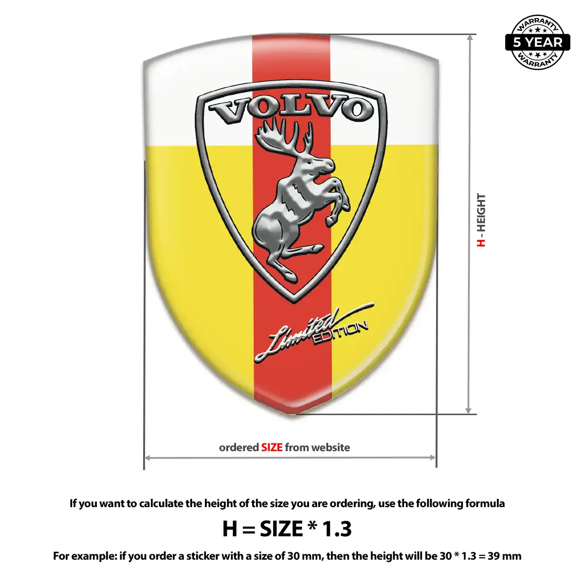 Volvo Emblem Logo Badge Deluxe Edition