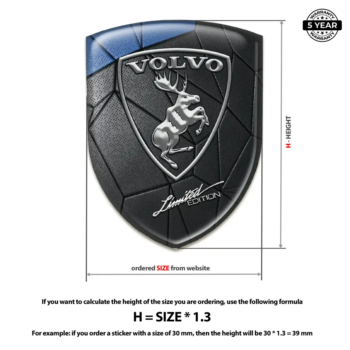 Volvo Emblem Logo Badge Noble Edition