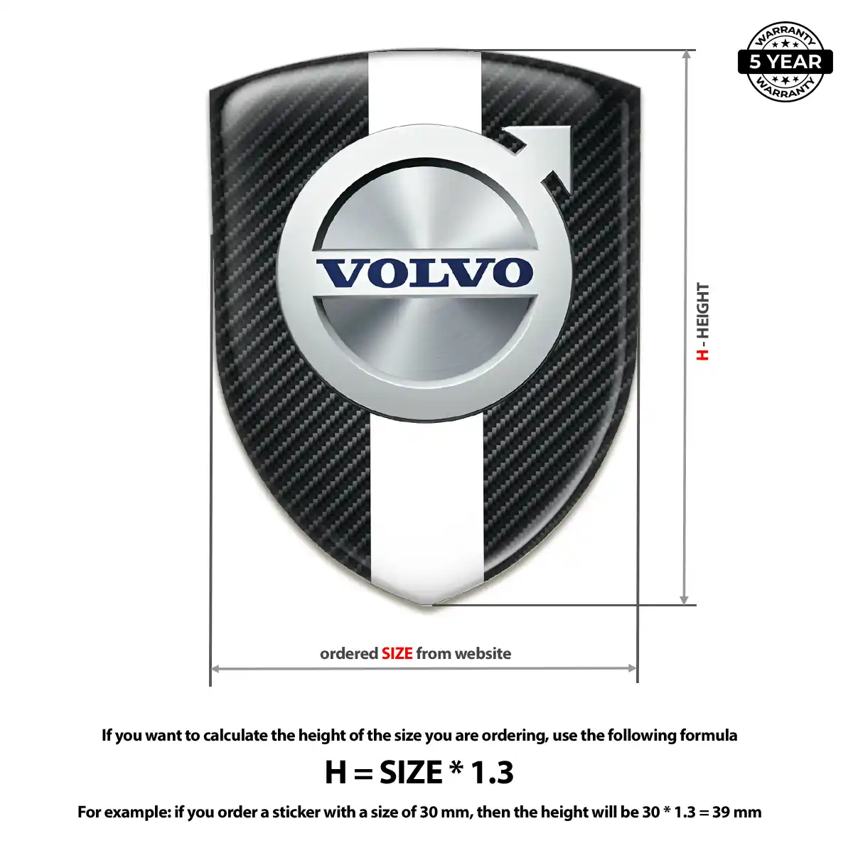 Volvo Emblem Logo Badge Prestige Line