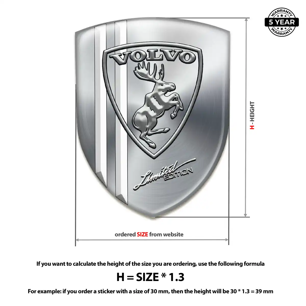 Volvo Emblem Logo Badge Resin Elite