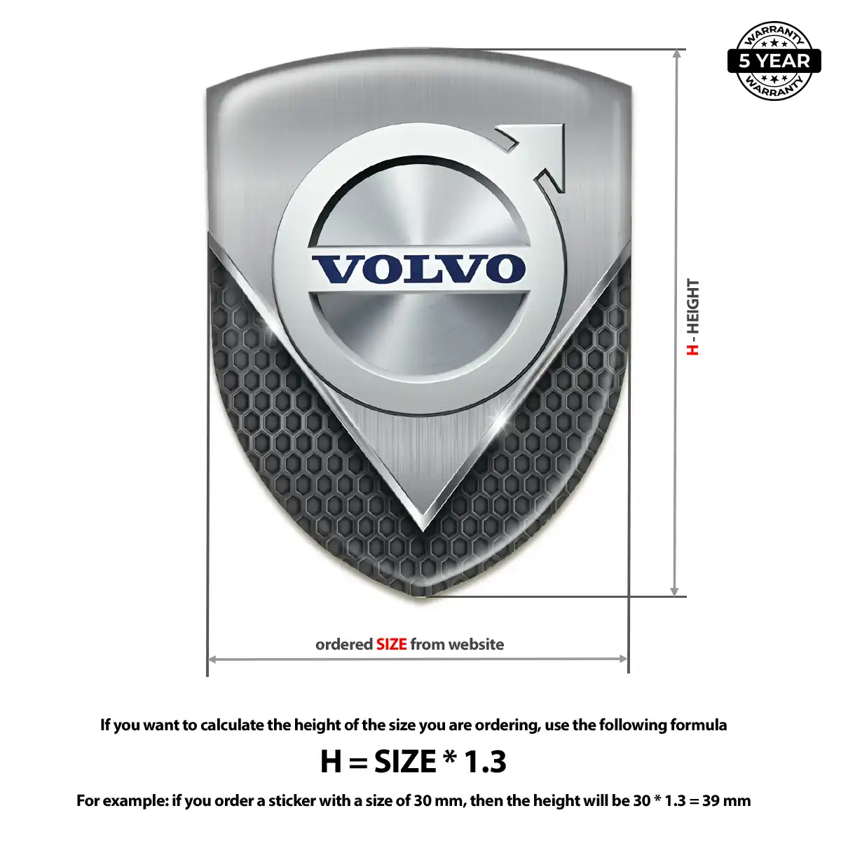Volvo Emblem Logo Badge Signature Grade