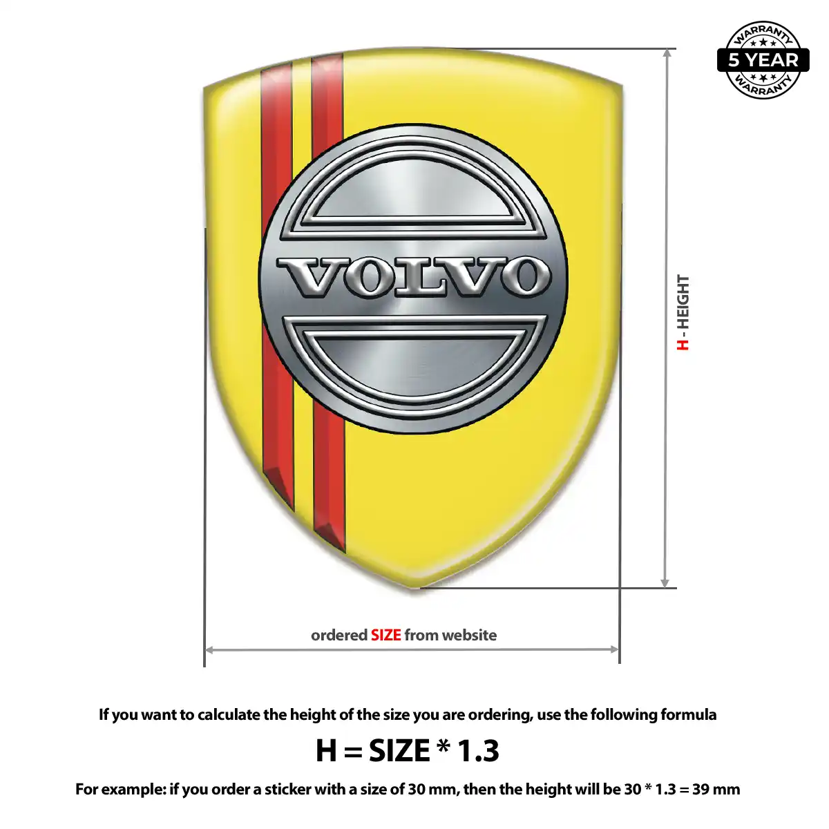 Volvo Emblem Logo Elite Finish