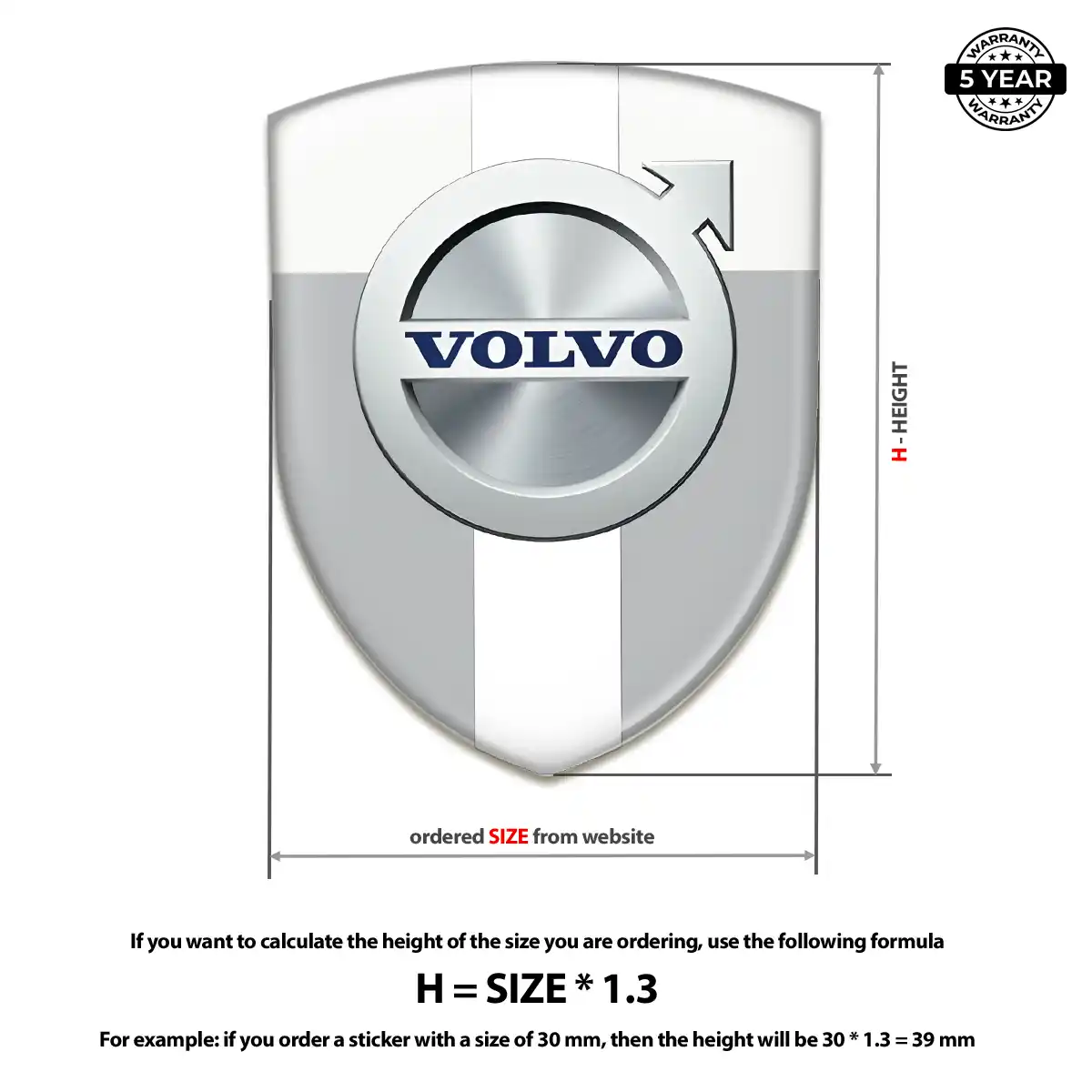 Volvo Emblem Logo Outer Style