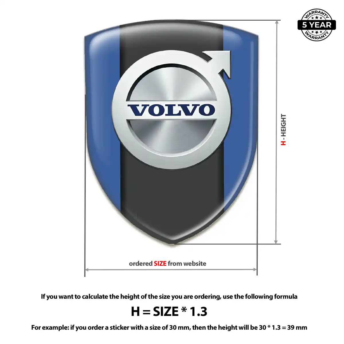 Volvo Emblem Logo Resin Luxe