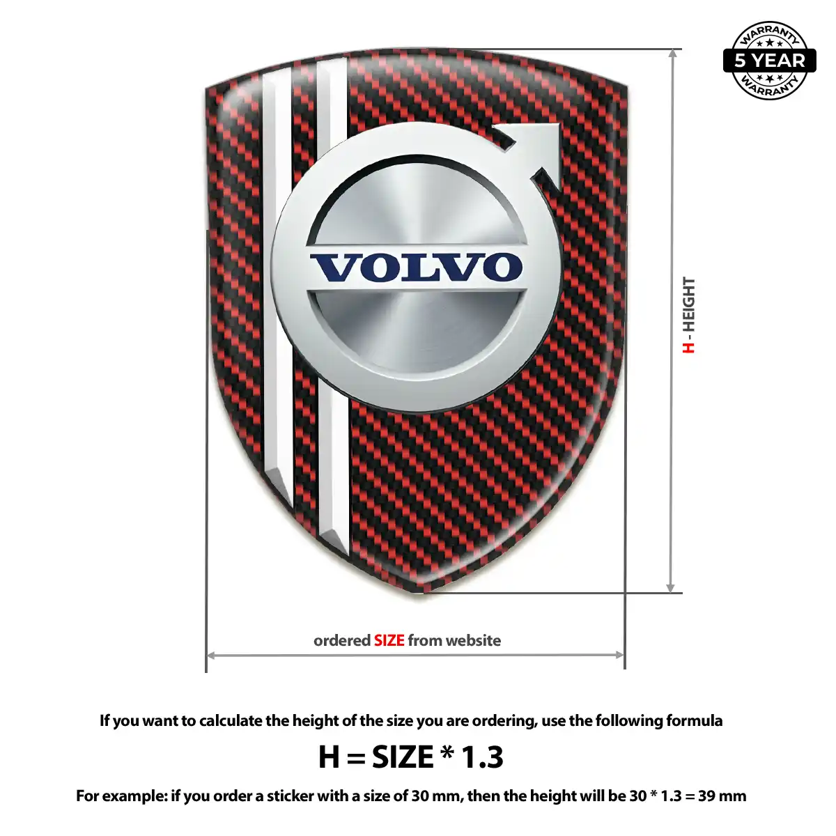 Volvo Emblem Shield Cabin Style
