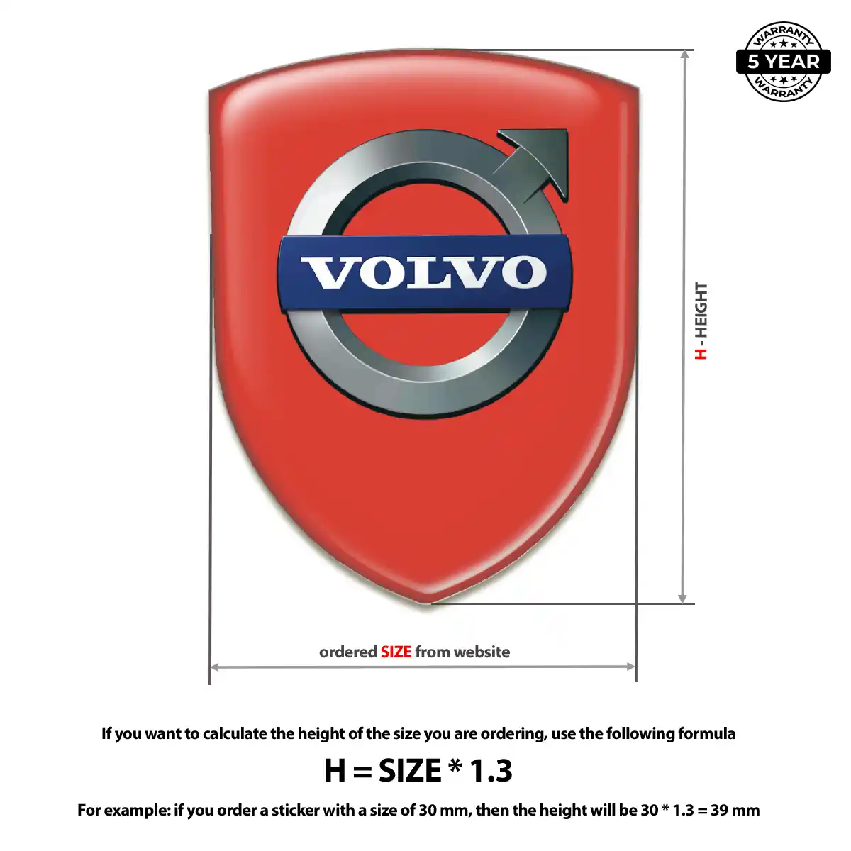 Volvo Emblem Shield Elite Finish