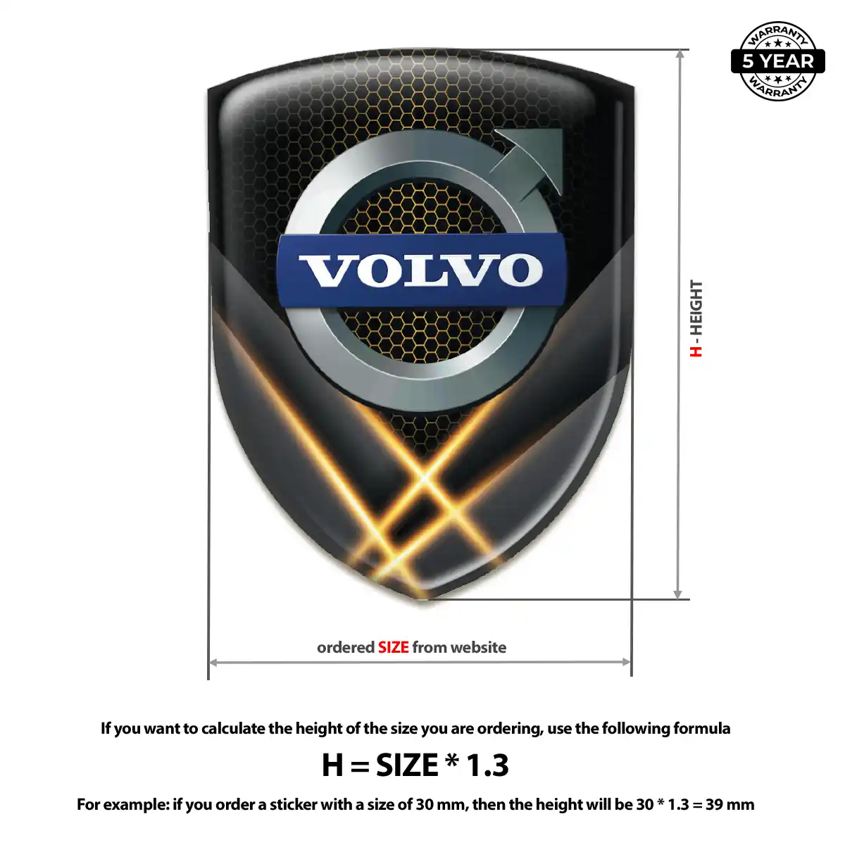 Volvo Emblem Shield Prime Quality