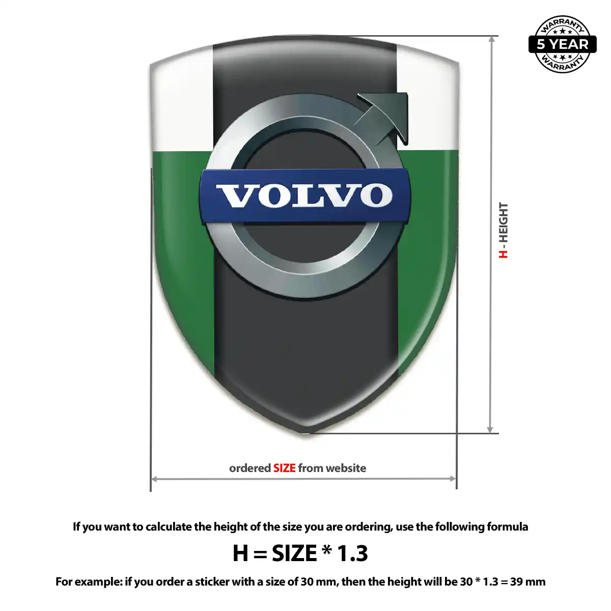 Volvo Emblem Shield Resin Elite