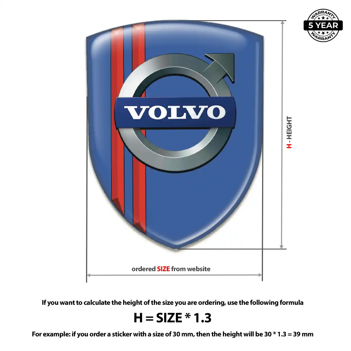 Volvo Emblem Silicone Premium Dome