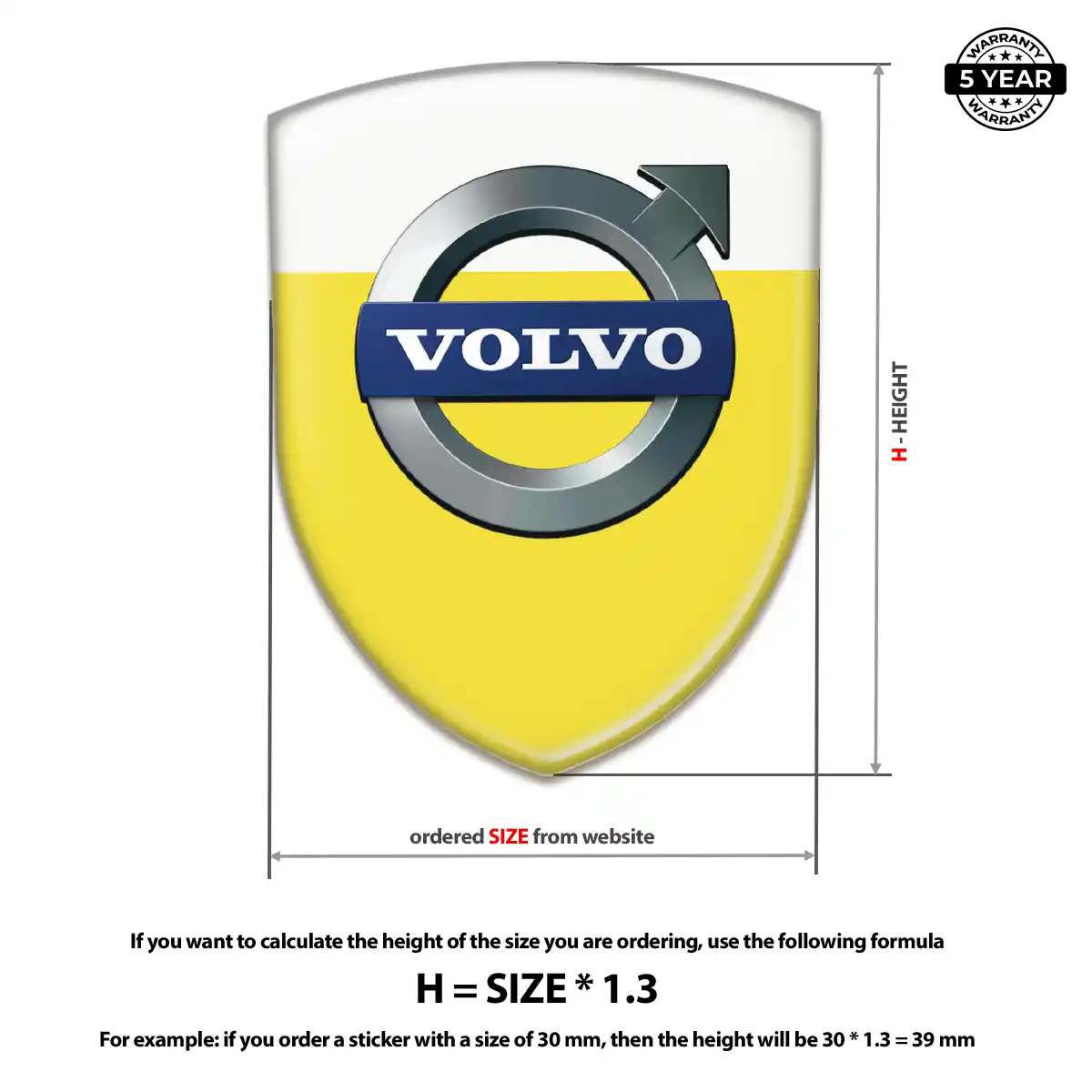 Volvo Epoxy Domed Sticker Deluxe Edition