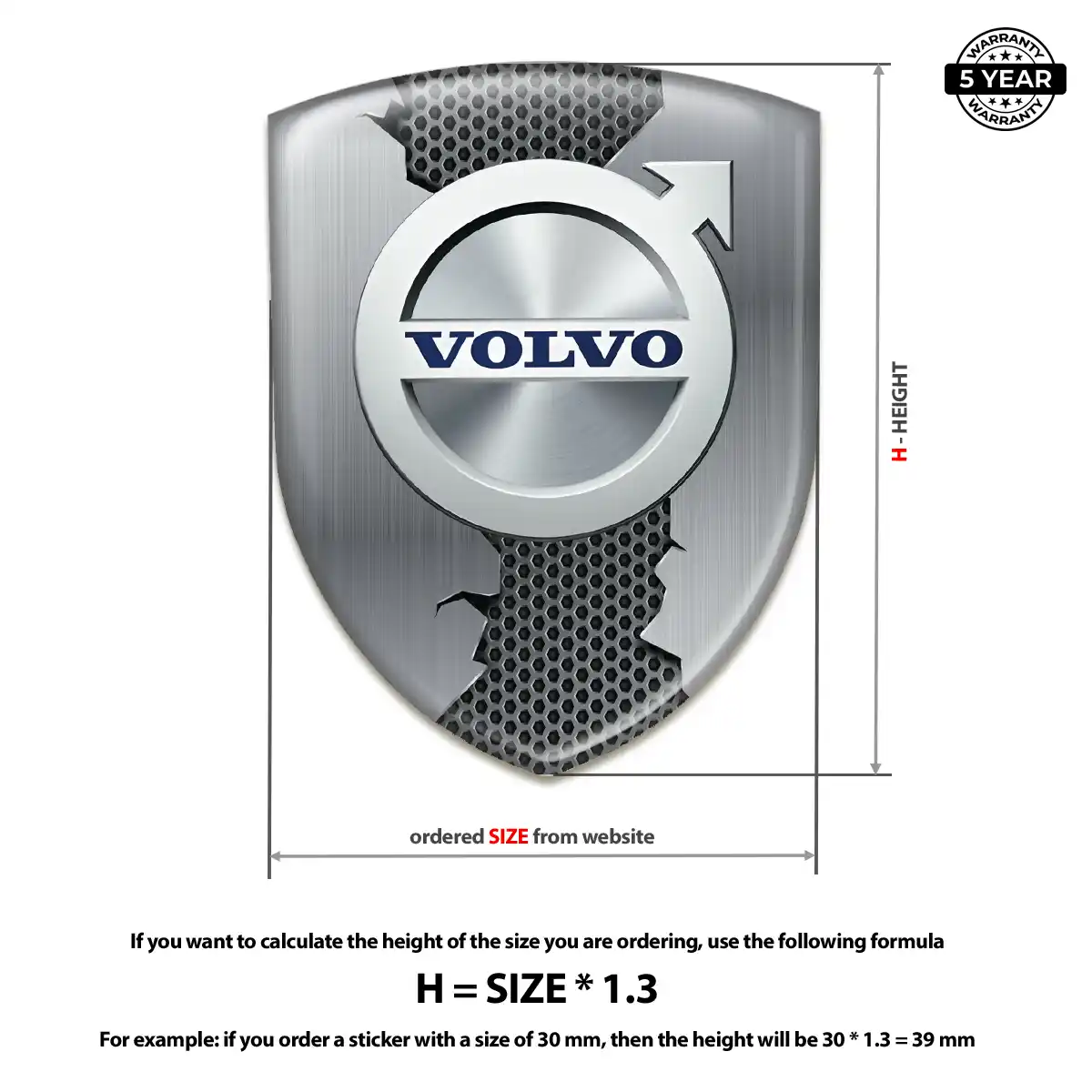 Volvo Epoxy Domed Sticker Elite Edition