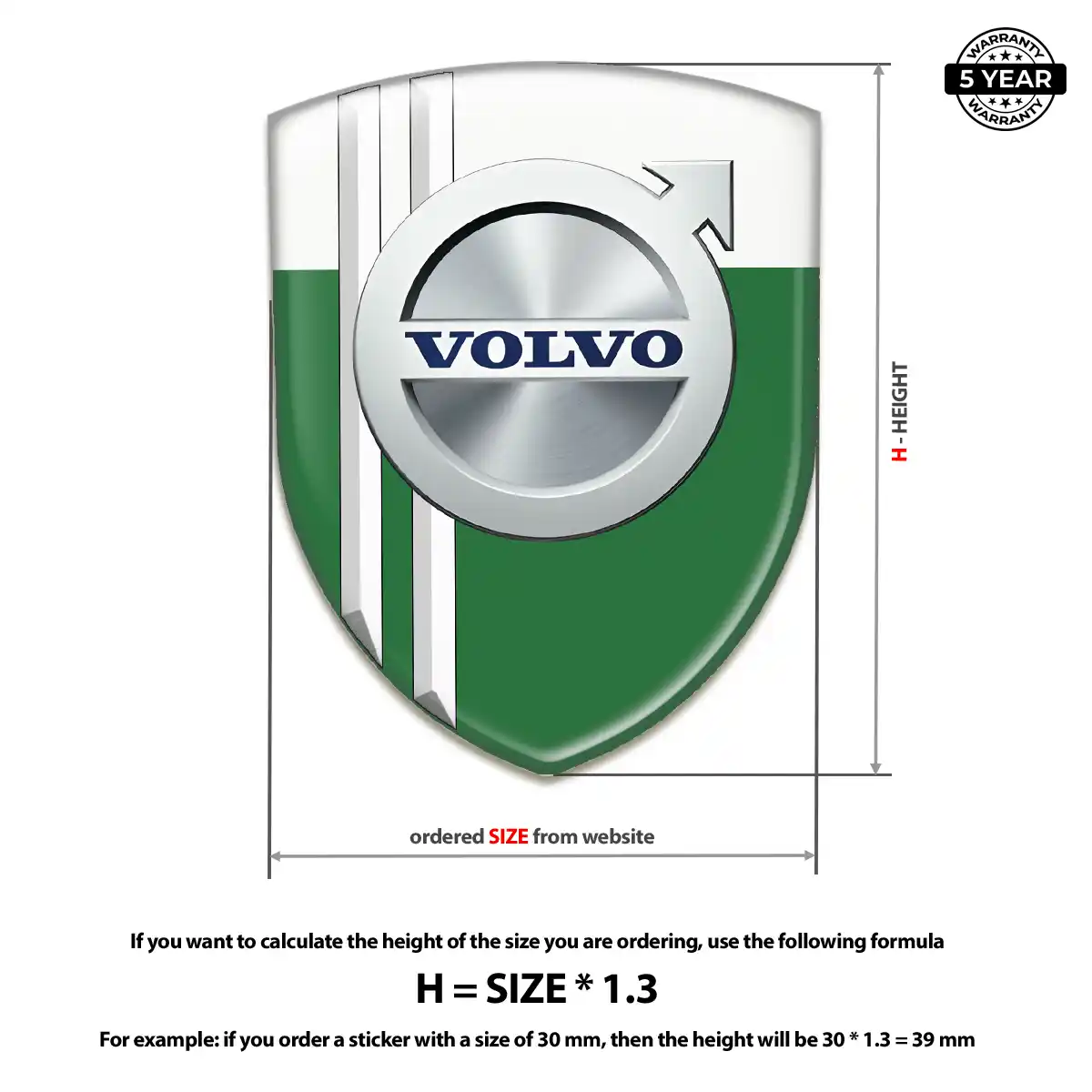 Volvo Epoxy Domed Sticker Exclusive Series