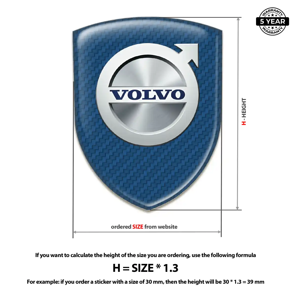 Volvo Epoxy Domed Sticker Noble Edition