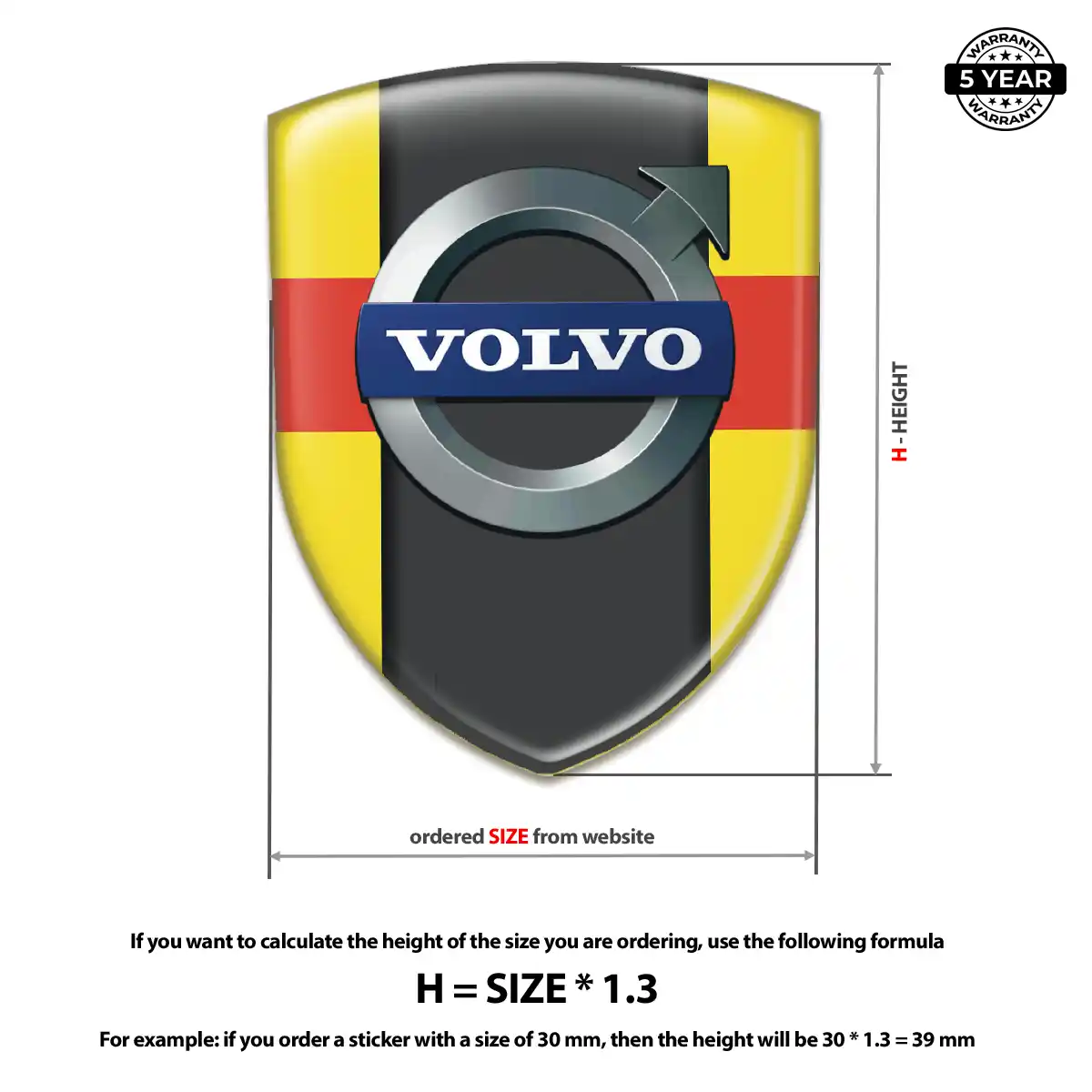 Volvo Epoxy Domed Sticker Prestige Line
