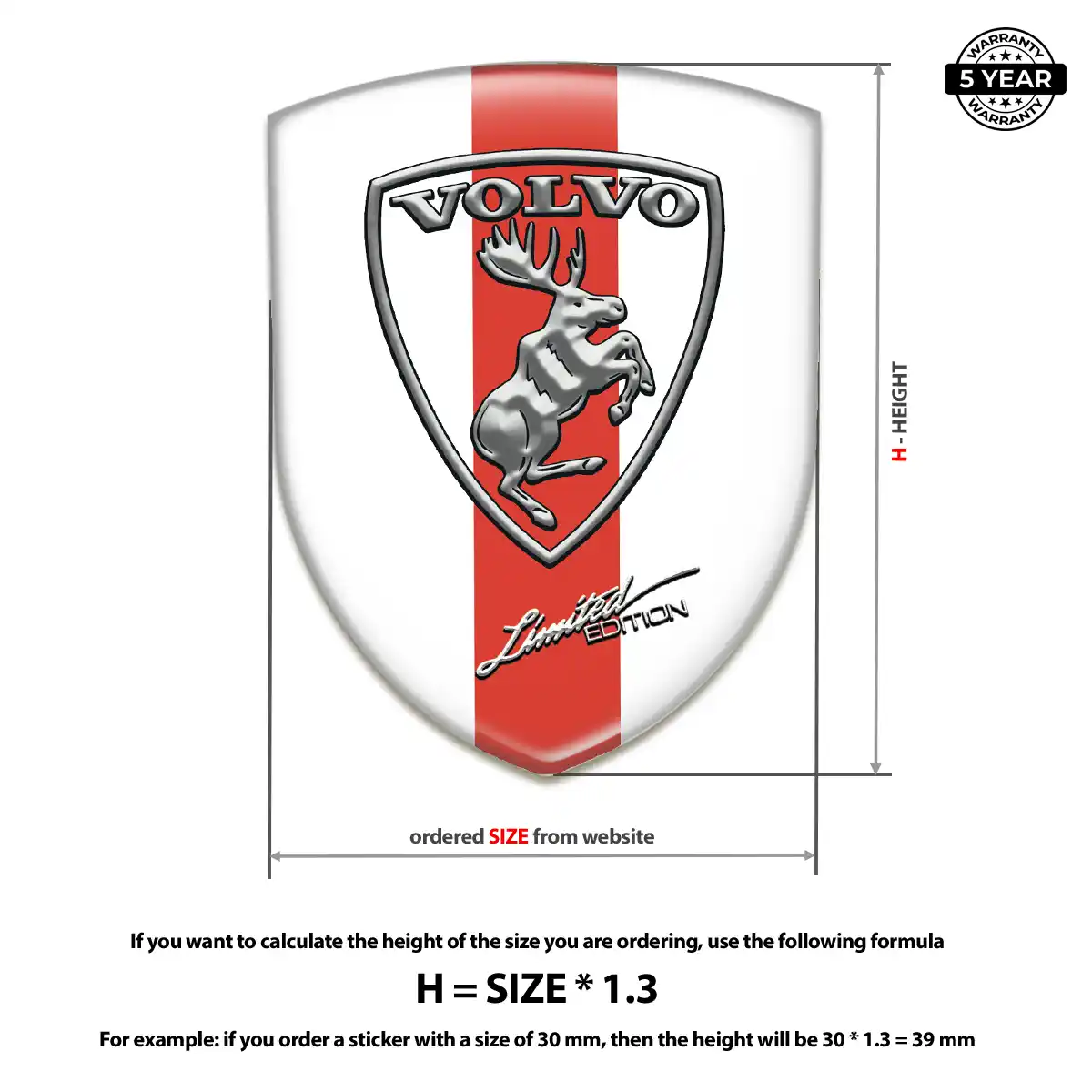 Volvo Gel Badge Sticker Deluxe Edition