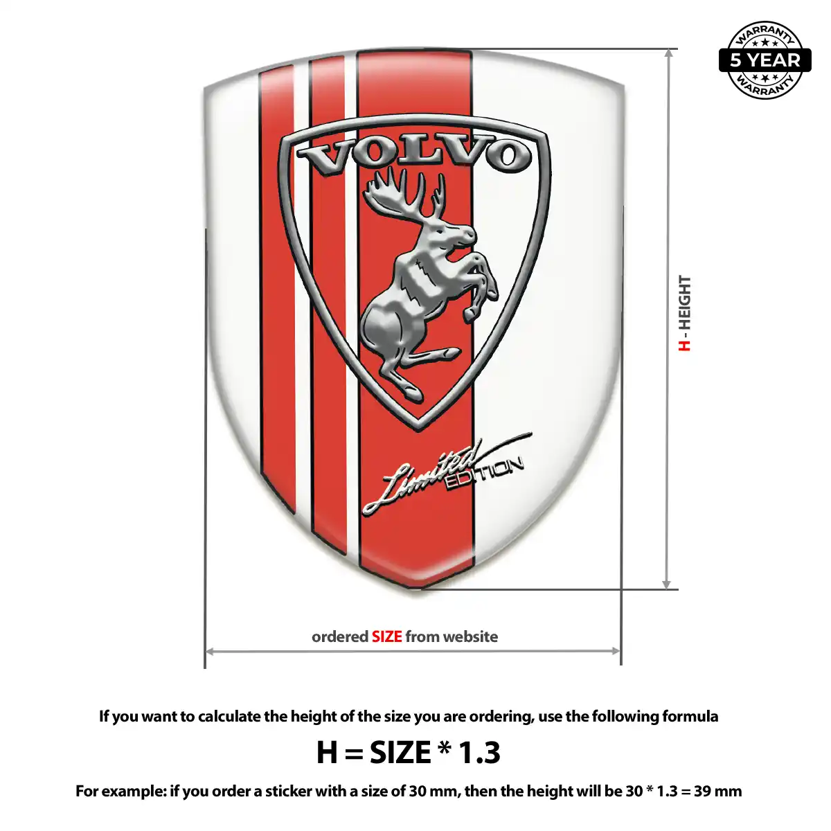 Volvo Gel Badge Sticker Exterior Luxe