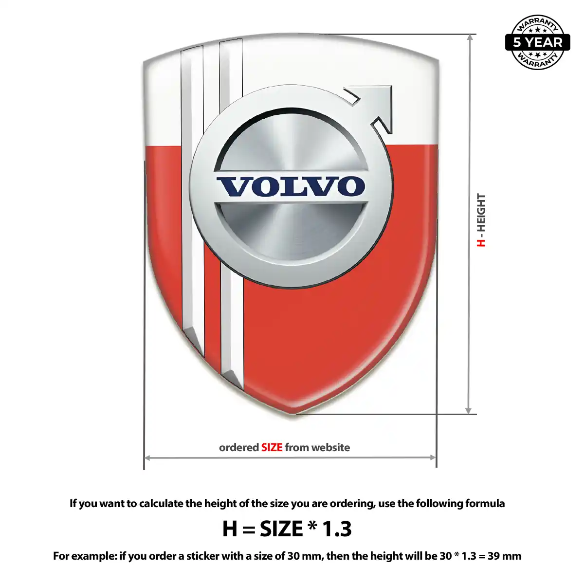 Volvo Gel Badge Sticker Noble Edition