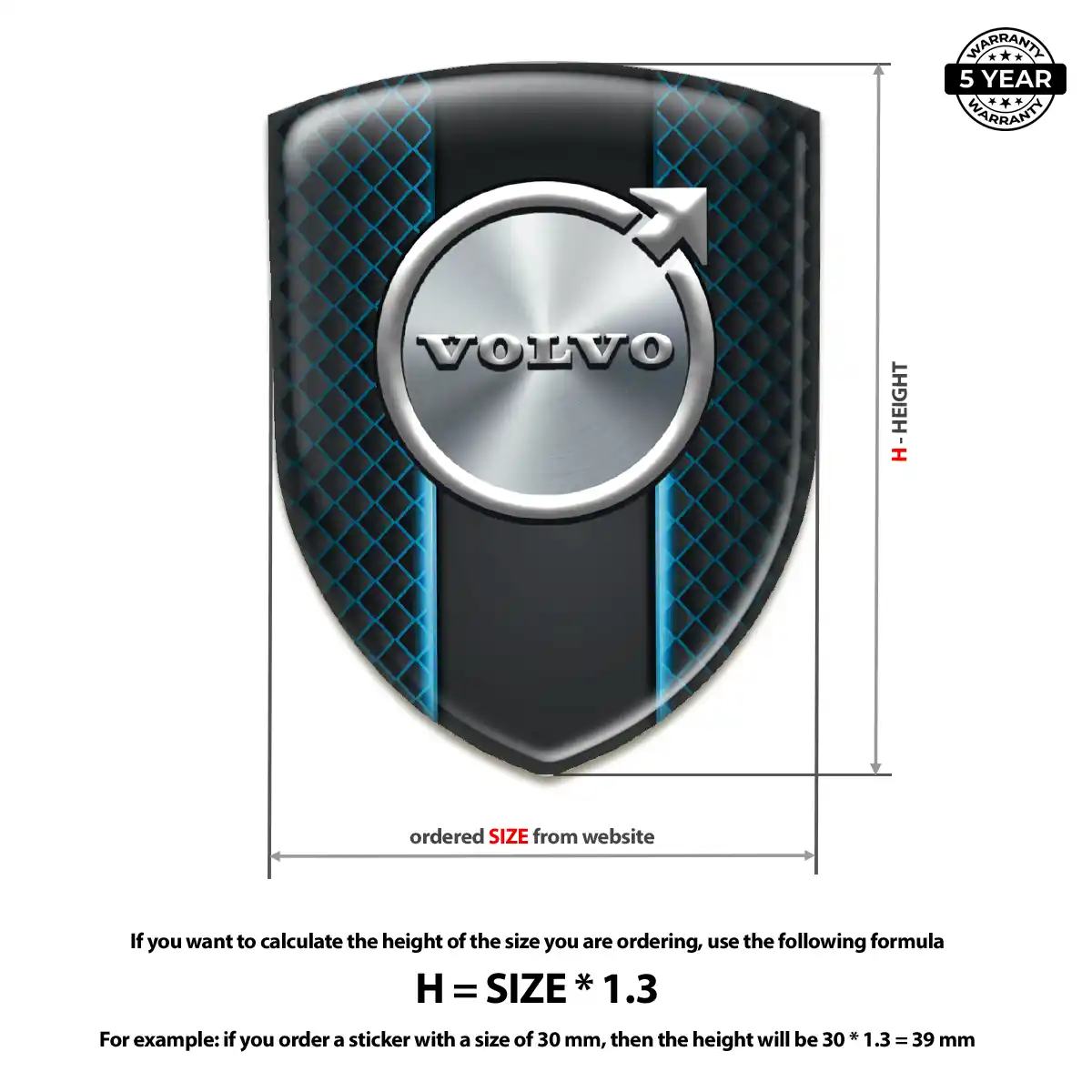 Volvo Gel Badge Sticker Opulent Line