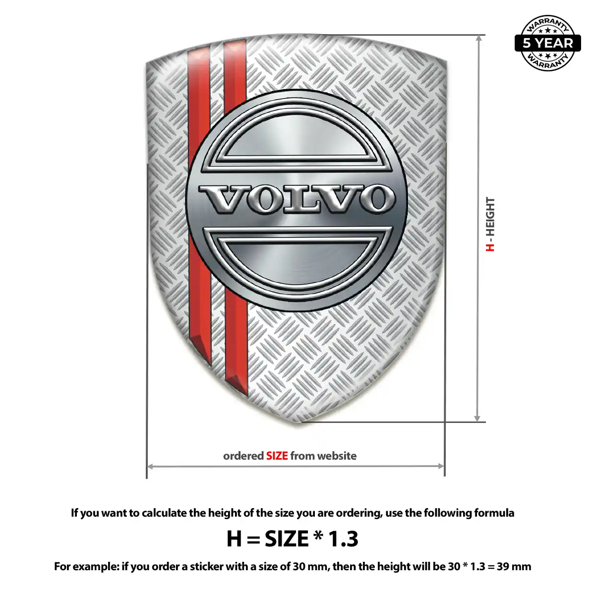 Volvo Gel Badge Sticker Prime Quality