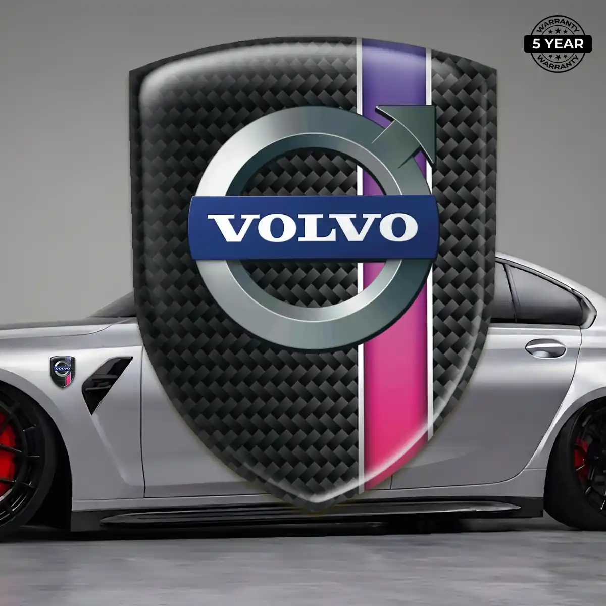 Volvo Gel Badge Sticker Refined Design