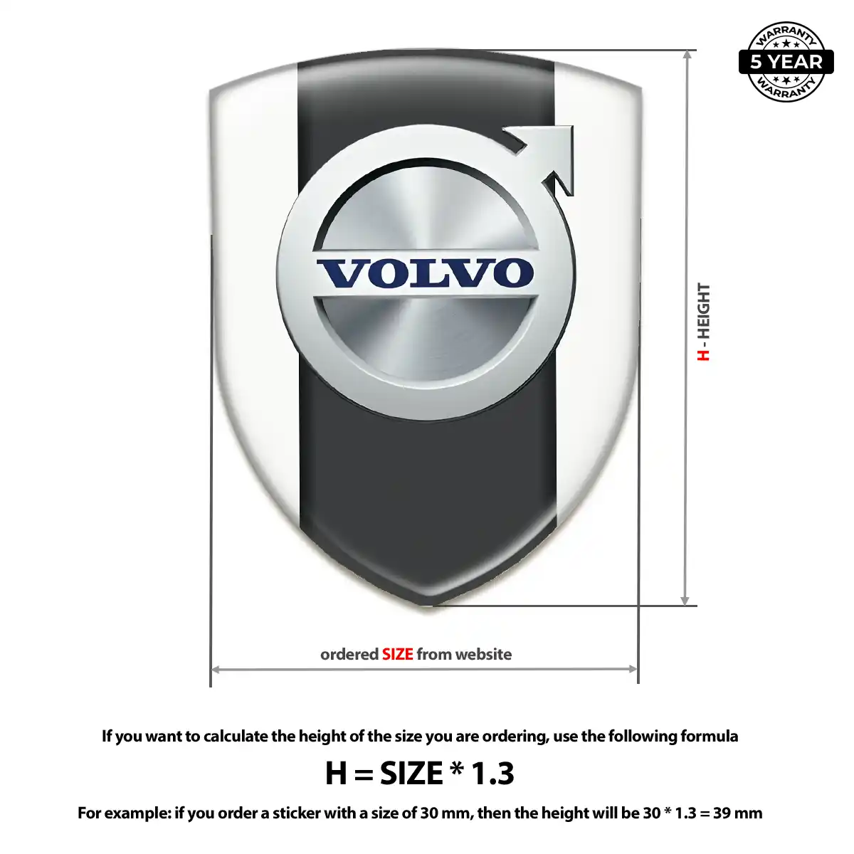 Volvo Gel Badge Sticker Sleek Style